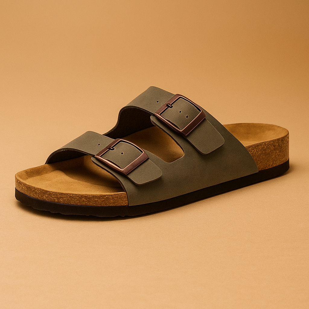 Vintage Arizona-style sandals for women in brown, sand, and black with adjustable straps and sturdy sole, perfect for daily wear and summer walks.