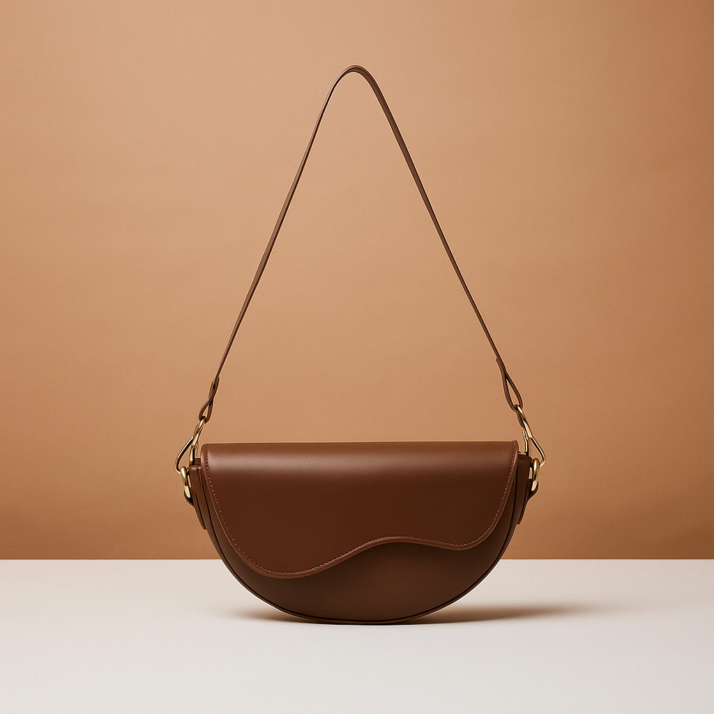 Vintage saddle crossbody bag for women with classic flap closure, adjustable strap, and organised compartments for daily use.