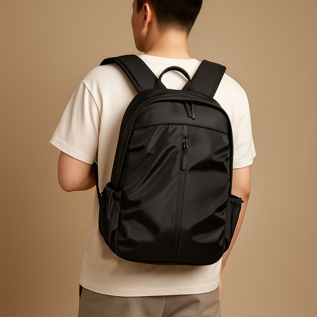 Water-resistant charging backpack for men with USB port, ergonomic padded design, and durable compartments—perfect for commuting and travel.