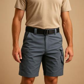 Men’s cargo shorts made from a soft cotton blend with multiple spacious pockets, perfect for casual wear, travel, and outdoor activities.