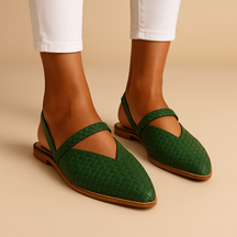 Women’s elegant slip-on sandals with ergonomic design, cushioned sole, and open refined lines in black, burgundy, beige, navy blue, and light pink.
