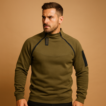 Men’s lightweight crew neck sweater with soft flexible fabric and minimalist timeless design. Perfect for daily wear in all seasons.