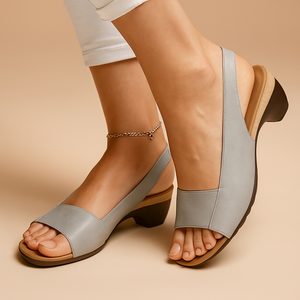 Women’s summer sandals with adjustable straps, cushioned sole, and grip outsole in beige, black, and olive green for daily wear or holidays.