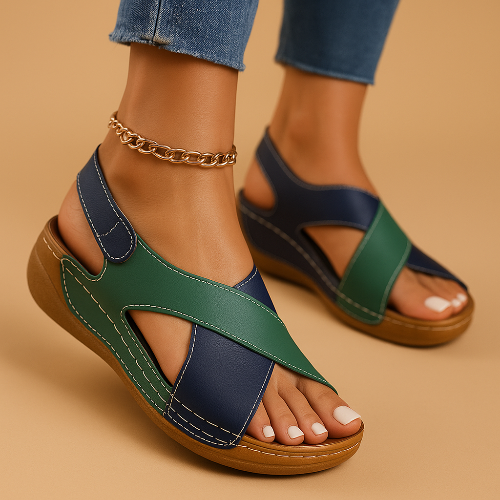 Women’s lightweight walking sandals with soft lining, open structure, and modern look in black, beige, and sand. Ideal for summer wear.