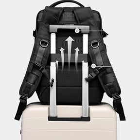 Women’s travel backpack with anti-theft pockets, laptop sleeve, wet compartment, and 180° flip opening for organised travel