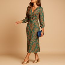 Women’s sustainable A-line cotton dress with minimalist design and flattering fit, ideal for work, casual days, and formal events