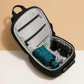 Women’s anti-theft crossbody bag with RFID protection, waterproof hard-shell body, and USB port, ideal for safe and stylish travel