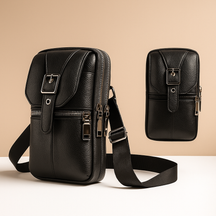 Anti-theft leather crossbody bag for women with secure zip closure, adjustable strap, and sleek compartments—perfect for travel and everyday use.