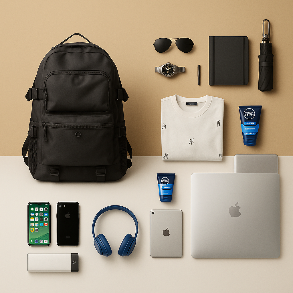 Anti-theft travel backpack for men with hidden zippers, 17-inch laptop space, and ergonomic design—ideal for commuting and travel security.