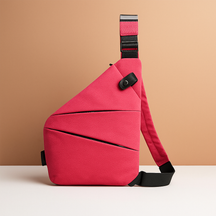 Women’s anti-theft shoulder bag with RFID-blocking, compartments for phone and iPad Mini, perfect for travel and daily use.