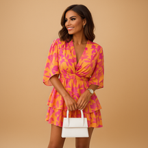 Boho mini dress for women with lightweight breathable fabric and feminine bohemian prints, perfect for summer and casual outings.
