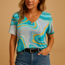 Boho summer blouse for women with flowy fit and elegant detailing, ideal for festivals and casual summer outfits.