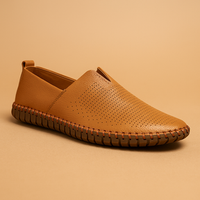 Men’s breathable low-cut casual shoes with lightweight build and anti-slip sole, ideal for summer wear, driving, and everyday comfort.