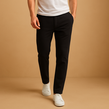 Casual men’s pants with elastic waistband and lightweight fabric, perfect for lounging, daily wear, or relaxed outings.