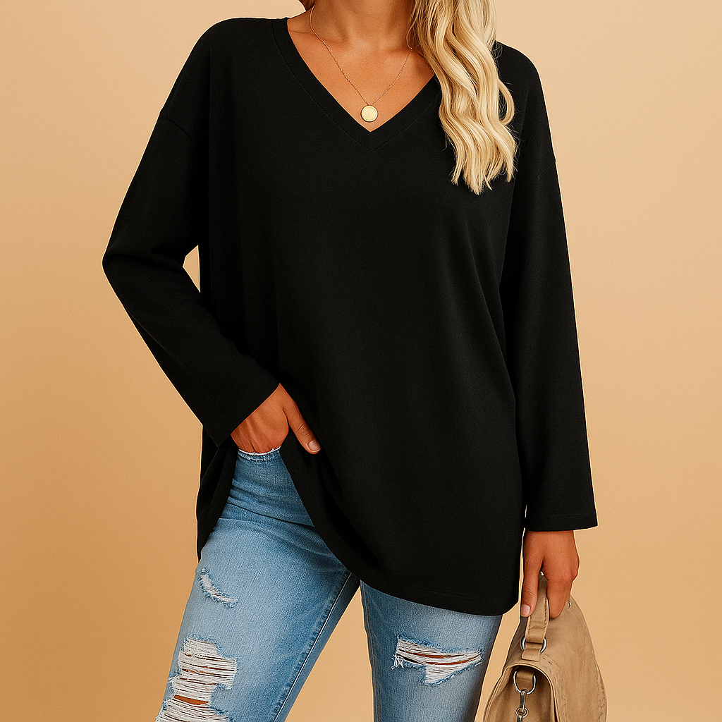 Casual summer top for women with short sleeves and round neckline, available in soft breathable fabric and various bright colors.