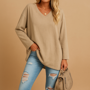Casual summer top for women with short sleeves and round neckline, available in soft breathable fabric and various bright colors.