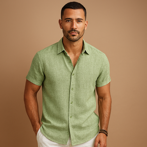 Men’s classic casual shirt with modern tailored fit in timeless colors, perfect for weekends and semi-formal wear.
