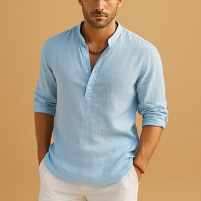 Men’s classic white shirt with breathable fit and timeless look, ideal for formal meetings and casual style.