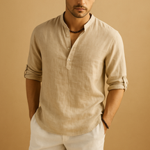 Men’s classic white shirt with breathable fit and timeless look, ideal for formal meetings and casual style.
