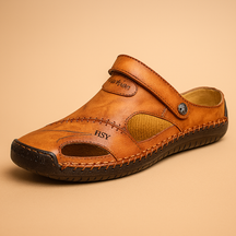 Men’s walking sandals with double strap, breathable open design, and lightweight comfort, perfect for summer walks, travel, and outdoor use.