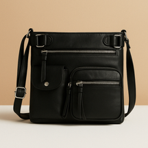 Women’s convertible anti-theft leather shoulder bag with hidden compartments, lightweight design, and modern style for daily use