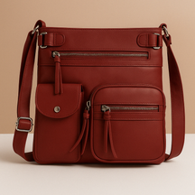 Women’s convertible anti-theft leather shoulder bag with hidden compartments, lightweight design, and modern style for daily use