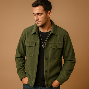 Men’s corduroy jacket with a timeless design and relaxed fit, ideal for daily wear, leisure, or casual occasions across seasons.