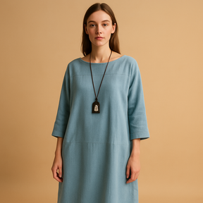 Corduroy summer dress for women with short sleeves and knee-length fit, available in various colors for stylish summer days.
