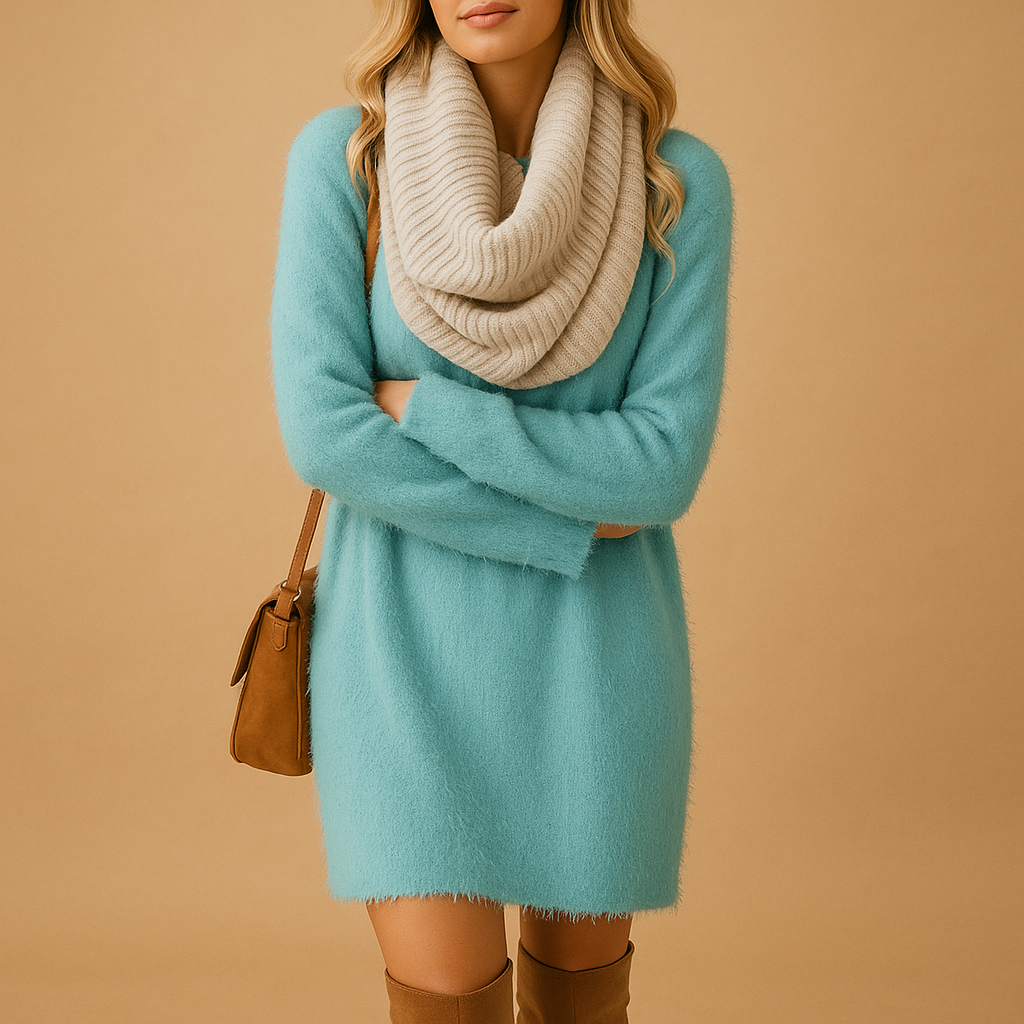 Elegant flowing dress for women with flattering silhouette and soft draping fabric, ideal for work, daily wear, and special occasions.