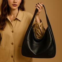 Elegant leather shoulder bag for women with adjustable strap, structured silhouette, and spacious compartments—perfect for everyday elegance.