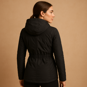 Women’s elegant long winter coat with a timeless design and warm full-length fit, ideal for cold and formal days.