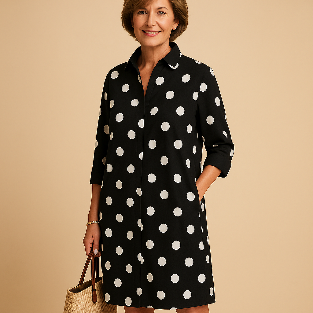 Elegant spring midi dress for women with lightweight fabric and flattering fit, perfect for casual outings, office wear, and spring parties.
