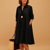 Elegant spring midi dress for women with lightweight fabric and flattering fit, perfect for casual outings, office wear, and spring parties.