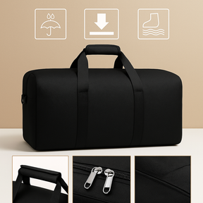 Expandable travel duffel bag for women with wheels, lightweight design, and large capacity for hassle-free travel and organised packing.