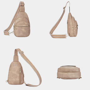 Women’s faux leather crossbody sling bag with card slots, anti-theft zip pocket, and adjustable strap for daily use or travel