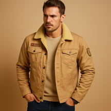 Men’s fleece motorcycle jacket with breathable fabric, sporty fit, and reinforced zones for added protection on cold rides