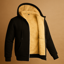 Men’s fleece sweater with luxurious fur lining, timeless design, and soft warm fabric for casual and semi-formal winter outfits.