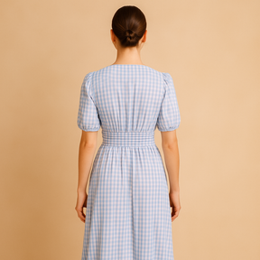 Flowy maxi dress for women with long sleeves and button-down design, perfect for casual days, elegant workwear, and formal occasions.