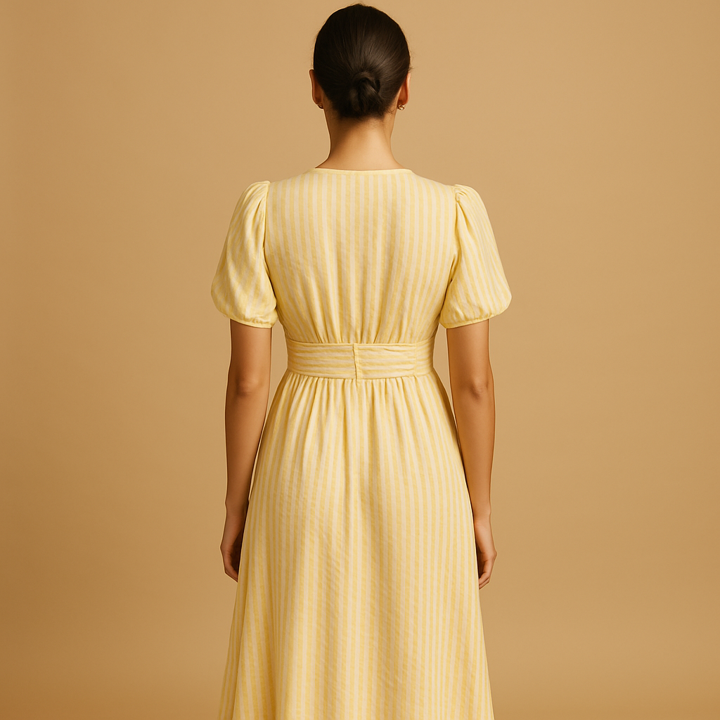 Flowy maxi dress for women with long sleeves and button-down design, perfect for casual days, elegant workwear, and formal occasions.