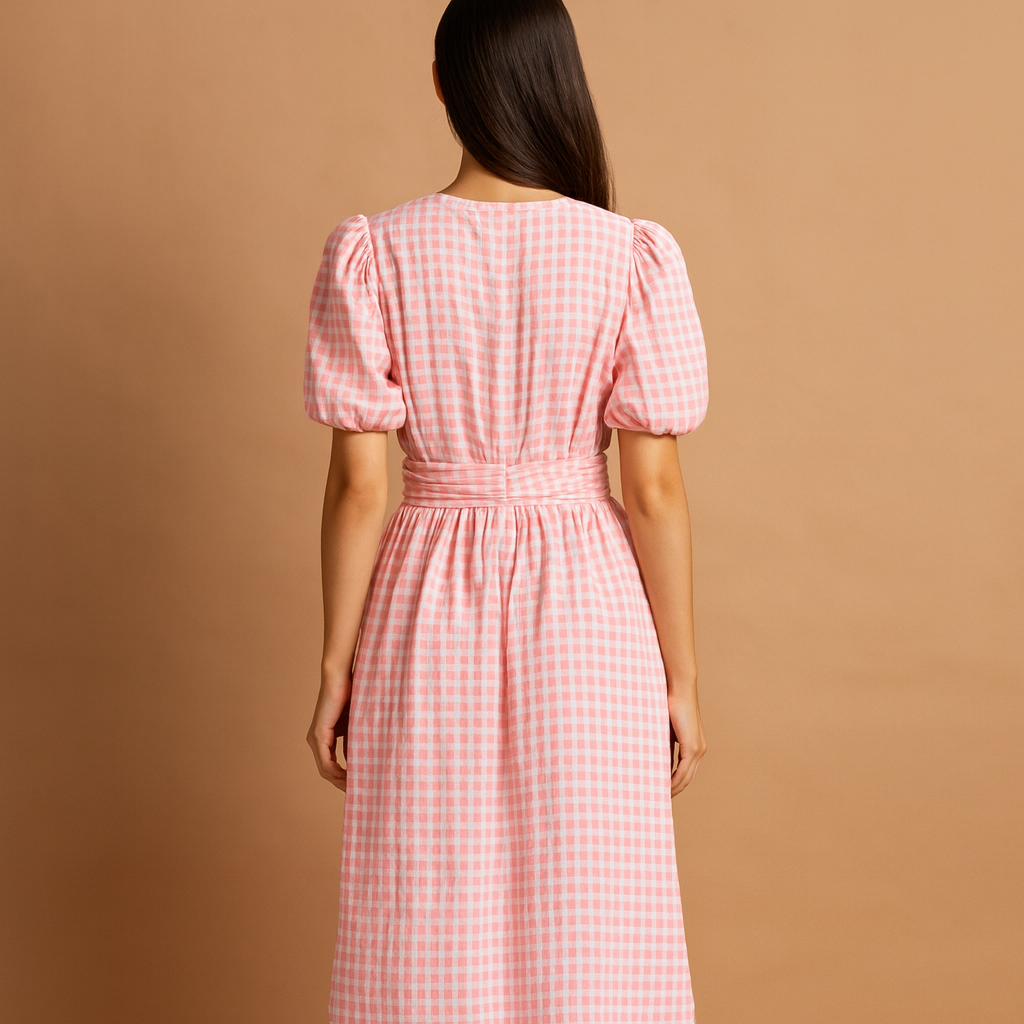 Flowy maxi dress for women with long sleeves and button-down design, perfect for casual days, elegant workwear, and formal occasions.