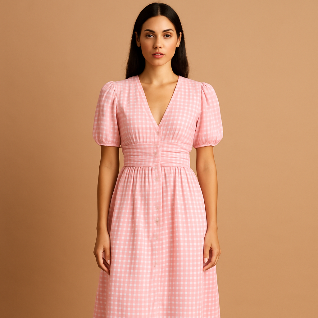 Flowy maxi dress for women with long sleeves and button-down design, perfect for casual days, elegant workwear, and formal occasions.