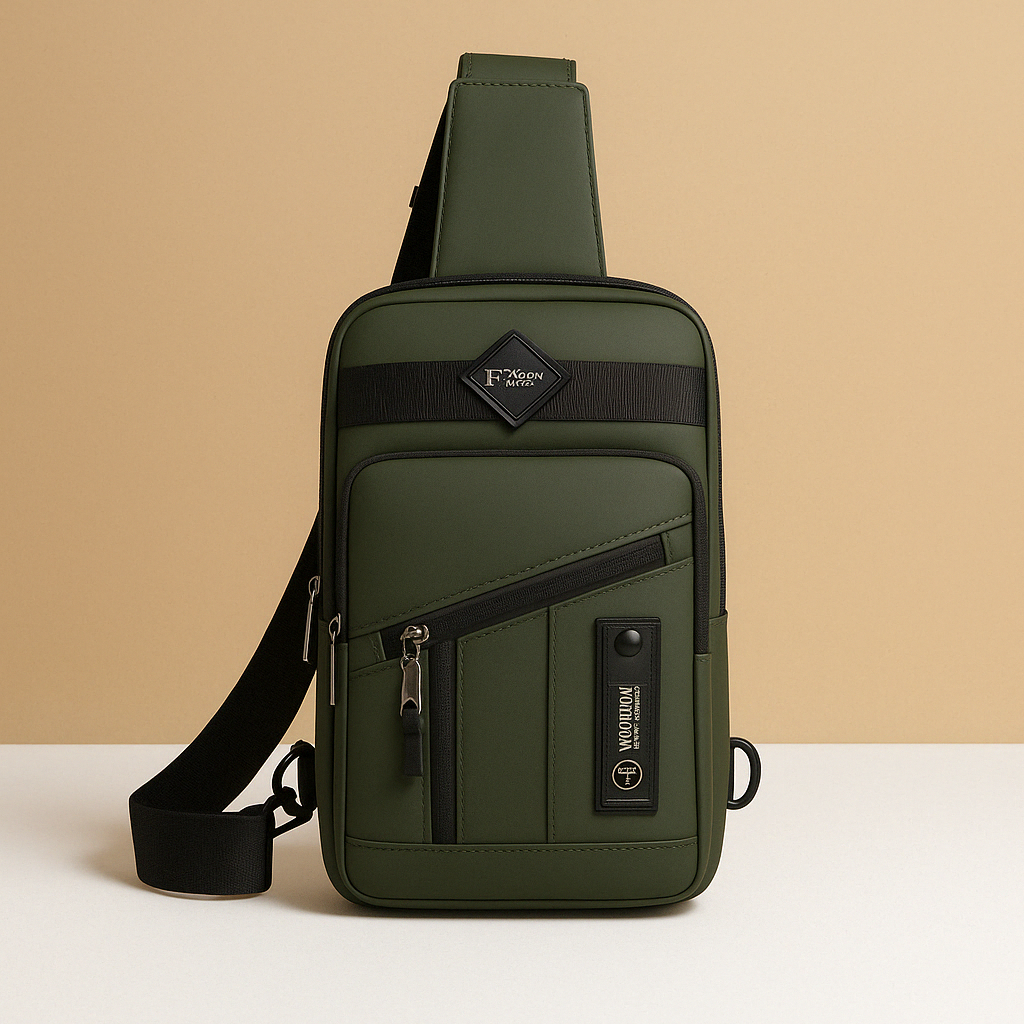 Men’s large anti-theft messenger bag with waterproof compartments, Oxford fabric, and adjustable strap—perfect for professional and daily use