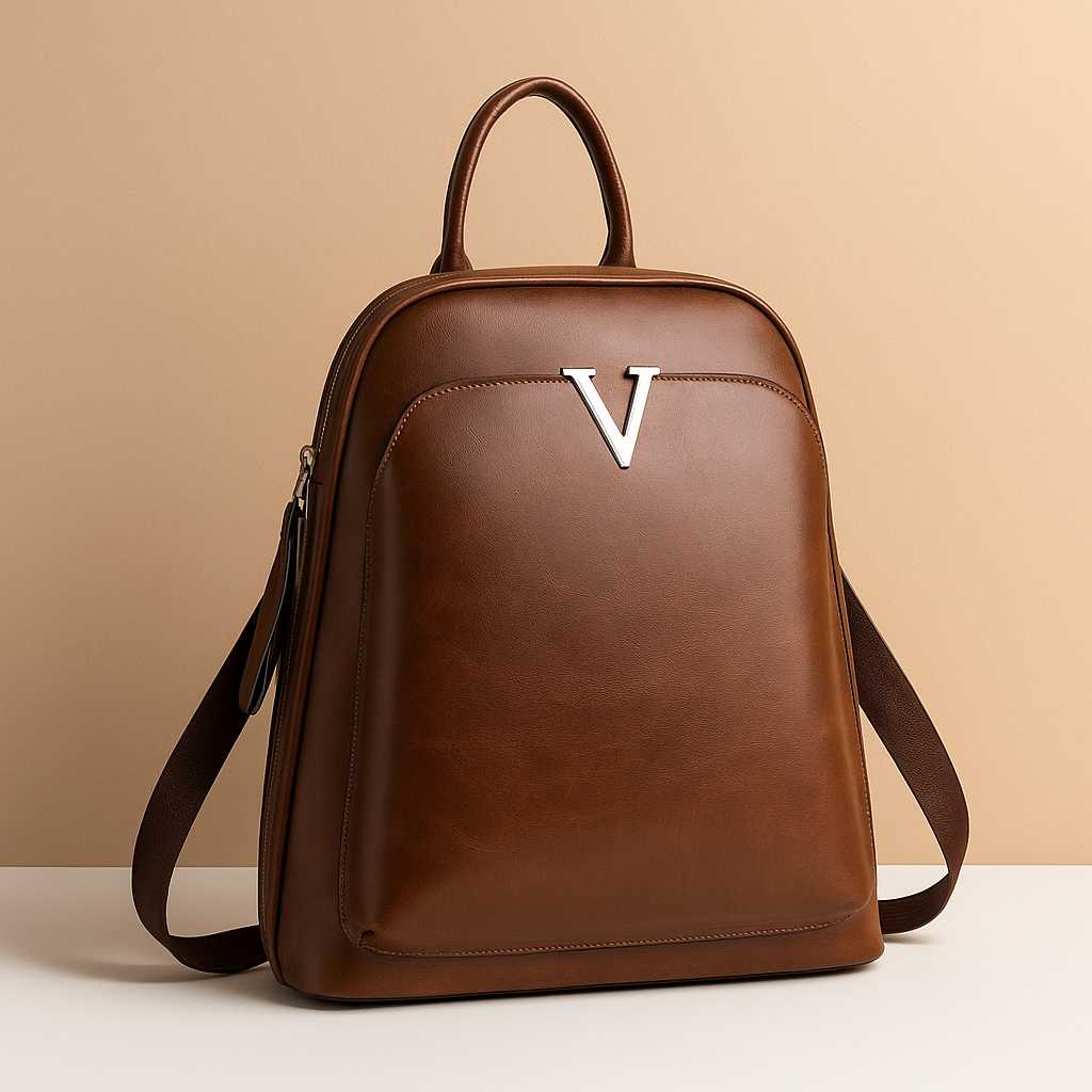 Convertible leather backpack handbag for women with soft shoulder straps and spacious interior, perfect for everyday wear and travel.