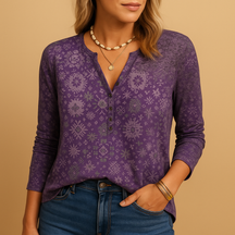 Light summer blouse for women with flattering feminine fit and breathable fabric, ideal for warm days and sunny outings.