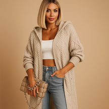 Lightweight women's hooded jacket in black and khaki with long sleeves, perfect for streetwear and casual outfits