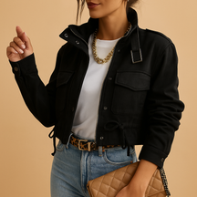 Women’s lightweight summer jacket with tailored fit and breathable fabric, ideal for stylish everyday wear in warmer weather