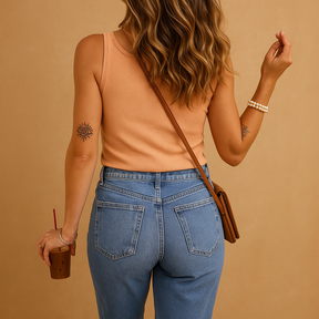 Lightweight tank top with U-neck for women in breathable cotton blend, available in multiple colours, perfect for summer and casual wear.