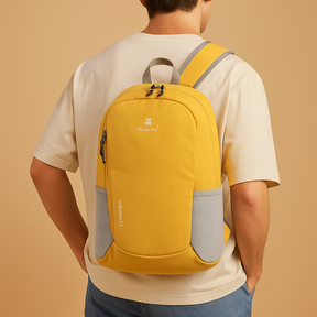 Lightweight waterproof backpack for women with 20-litre capacity, ergonomic straps, and foldable design for travel, hiking, or daily adventures.