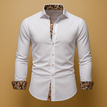 Men’s long sleeve shirt in classic design with a refined fit, ideal for formal events, evenings out, and smart casual wear.