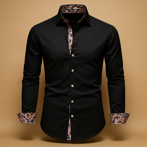 Men’s long sleeve shirt in classic design with a refined fit, ideal for formal events, evenings out, and smart casual wear.